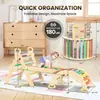 Estructura de Escalada Interior de Madera Maciza para Bebés, Tobogán de Madera para Niños, Tabla de Escalada, Estructura de Escalada Siete en Uno para Apartamentos Pequeños