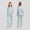 Pijama de casa para mujer, conjunto de pantalón y manga larga, pijama de seda popular de comercio exterior para verano