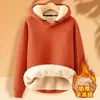 Sudadera Gruesa de Borrego para Hombre, Transfronteriza, con Capucha, Pulóver, Color Sólido, Top Cálido para Estudiante, Forro de Borrego, Colores de Moda para Hombre