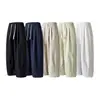 Pantalones Casuales de Verano Nuevos para Hombre Color Sólido Talla Grande Cónicos Forma de Zanahoria Yamamoto Pantalones Anchos de Nueve Puntos Pantalones Largos para Hombre