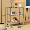Combinação Modular de Aparadores Vintage, Gabinetes de TV em Aço Inoxidável, Gabinetes de Armazenamento Modernos Minimalistas Estilo Ins, Gabinetes de Armazenamento Doméstico