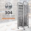 Estante para Bandejas de Horneado Grado Alimenticio de Acero Inoxidable 304 Comercial Estante para Tostadas de Pan Carro de Montaje Desmontable y Móvil