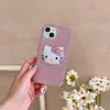 Nueva Funda Individual con Pedrería Rosa Adecuada para Apple 13Promax Nueva Funda para Teléfono Móvil 15Promax Anticaída iPhone