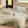 Nueva colección de invierno: juego de cuatro piezas de sábanas y fundas de edredón de terciopelo de leche, gruesas, cálidas y acogedoras, más un juego de tres piezas de sábanas bajeras con forro polar para dormitorios
