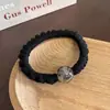 Goma para el pelo simple de satén estilo coreano para mujer, sujetador antideslizante para coleta alta, cuerda de pelo colorida, accesorio para el pelo elástico