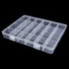 Caja de almacenamiento grande fija de calibre 24, multicalibre, caja divisoria para piezas de hardware con tapa, caja de almacenamiento de plástico, caja divisoria para joyas
