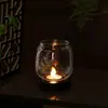 Candelabro de Cristal de Gama Alta Zen Retro Sala de Té Adornos Chinos Hogar Antiguo Vela Pantalla de Lámpara Antigua Luz de Ambiente