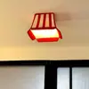 Hoja de Plátano Caracola Francesa Creativa Pasillo Cerámico Concha Entrada Balcón Dormitorio Lámpara de Techo de Atmósfera Hierro