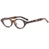 Gafas de Gato Lectoras para Mujer Nueva Moda Versátil Estilo Callejero Lente Transparente Montura Ovalada Retro Transfronteriza Europea Americana