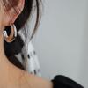 Aretes de botón INS de estilo europeo y americano semicírculo bolsa para la oreja tipo C aretes elegantes de moda estilo frío elegantes simples E5-7
