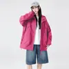 Conjunto rojo inspirado en la dopamina: chaqueta exterior unisex cortavientos e impermeable para otoño, adecuada para senderismo y ropa de trabajo