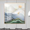 Pintura cuadrada de arte para decoración del hogar, fondo de pared para sofá, pintura de porcelana con cristal de diamante de aleación de aluminio