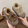 Zapatos de Algodón para Niños 2026 Otoño/Invierno Nuevo Estilo Zapatos de Algodón Forrados de Felpa para Niñas Zapatos Peludos Gruesos y Cálidos Zapatos de Algodón para Niños Medianos y Grandes
