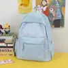 Mochila Pequeña Rayas Amarillas Crema Suave Estilo Japonés Girly Estudiante de Secundaria Artística Simple Mochila para Salidas de Vacaciones