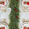 Guirlanda de Natal de cedro artificial Amazon transfronteiriça, trepadeira falsa de todas as cores verdes para feriado, pendurar na lareira, porta, decoração de Natal