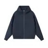Cárdigan chaqueta con cremallera de diseño raglán de cuello alto de moda para otoño e invierno para hombre, sudadera versátil simple de color liso informal americano para mujer