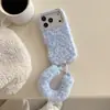 Outono e Inverno Pelúcia Estampa de Leopardo Adequado para Capa de Celular Iphone17Promax Bolsa Apple Iphone16 15 Anti-Queda