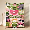 Manta de Flanela Fofa de Gato Pet Universal para Todas as Estações Manta para Cochilo no Escritório Manta Cobertora para Intervalo de Almoço no Dormitório