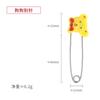 Pins de carita sonriente para niños, imperdibles de plástico, pins para toalla de saliva de bebé, pins cubiertos de acero inoxidable al por mayor