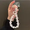 Pulsera Lanyard para Teléfono Cadena de Muñeca Llavero Colgante para Bolso Perla de Colores Dopamina Tacto Mate Antiperdida