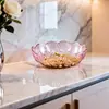 Nuevo Tazón de Frutas Transparente con Forma de Flor para Sala de Estar del Hogar Estilo Lujo Ligero Plato para Snacks y Frutas Bandeja de Almacenamiento de Plástico Directo del Fabricante