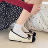 Zapatos Planos de Ballet Suaves, Zapatos Planos, Dulce Francés Suela Suave Plata Nuevo Chinoiserie Rojos Planos, Zapatos de Mujer Estilo Pequeño Fragante de Primavera
