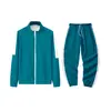 Suéter de otoño con cuello alto y cremallera para deporte (número nuevo) plano azul X-O