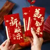 Sobres Rojos de Papel Texturizado Engrosado Estilo Chino para Año Nuevo, Sobres Rojos Estampados en Oro Estilo Chino, Sobres Rojos Auspiciosos para Felicitaciones de Año Nuevo