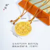 Acessórios DIY de Ouro Aluvial Iguais da Loja Pu Zuo Jin Colar com Pingente Bússola Oito Tesouros da Sorte com Cera Solúvel em Água de Alta Definição Incrustado com Diamantes para Mulheres