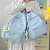 Mochila nueva y elegante estilo coreano para niñas, mochila fresca de lunares en colores caramelo, bolsa ligera de doble hombro para estudiantes de secundaria y preparatoria