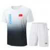 Verano China China Nuevo Camiseta de Manga Corta con Cuello Redondo Pantalones Cortos Traje Deportivo Hombres y Mujeres Casual Uniforme de Equipo de Running Venta al por Mayor