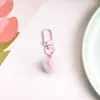 Chaveiro de Pingente Criativo Fofo Bola de Pelúcia Acessório DIY com Anel de Conexão Giratório Decoração Versátil para Bolsa