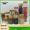 Tampa de bambu de alta qualidade com 47 mm de diâmetro, garrafa de controle, flor, chá, lata de doces, embalagem, frasco de comprimidos de pó de remédio cordyceps, reagente