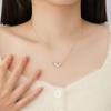 Collar Planeta Plata Esterlina 925 femenino diseño nicho lujo ligero piedra de cristal cadena clavícula hebilla anillo colgante estrella