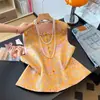 Colete de Seda Redutor de Idade com Qualidade Garantida para Mulheres de Meia-Idade, Novo Estilo Chinês, Design Fresco e Aprimorado com Botões Tradicionais, Colete Retrô para Mulheres Usarem por Fora