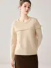 Otoño/Invierno 2026 Nuevo Estilo Francés Elegante Suéter de Punto Cuello Redondo para Mujer Suéter de Cachemira Capa Base Versátil