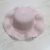 2020 Novo Estilo de Verão Chapéu de Palha Pequeno Fresco Protetor Solar Estilo Família Ondulado Enrolado Fofo Pequena Bolsa Laço Chapéu de Pescador