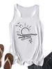 Amazon Ebay Sitio Independiente Casual Cómodo Versátil Mujer Paloma Voladora Raya de Sol Camiseta sin Mangas Comercio Exterior Transfronterizo