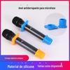 Microfone Antiderrapante Tampa Microfone Anti-gota Anti-rolo Antiderrapante Anel KTV Proteção de Silicone Anti-choque Anel Microfone Capa Protetora