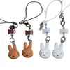 Cor Maillard Coelho Miffy Pingente de Celular com Contas Pingente Doce Pingente de Animal Acessórios de Coelho Mini Desenho Animado