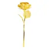 Una Sola Rosa de Lámina Dorada como Regalo para el Día del Maestro, Creativo Regalo de Cumpleaños con Hoja de Oro