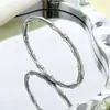 Pulseira Estilo Seção de Bambu de Aço Inoxidável com Cruz para Mulheres Cor de Gotejamento Aço Titânio Resistente à Cor Moda Europeia Americana Versátil Pulseira Simples