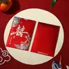 Envelope de Presente de Casamento para Troca de Nome, Presente de Retorno de Casamento de Mil Yuan, Pequeno Envelope Vermelho com o Caractere "Felicidade Dupla" para Bloquear a Porta, Mini Pacote Vermelho Criativo