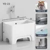 Fregadero Mopero Pequeño para Balcón de Casa, Lavabo para Piso de Baño, Fregadero Mopero Cerámico Alto de Pie, Tamaño Grande