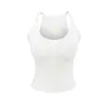 Top Camisola Sexy de Encaje Hueco Espalda Descubierta Estilo Europeo y Americano con Almohadillas en el Pecho, Ceñido a la Cintura, Ajustado, Camiseta sin Mangas Corta