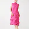 Vestido plisado irregular hecho a mano para mujer, Ropa de mujer de alta gama y elegante, Diseño Miyake, Falda de lujo accesible de alta gama