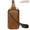 Chao Niu's New Cross-border Supply Top Layer Cowhide 9,7 polegadas iPad Shoulder Crossbody Bag Genuine Leather Fashion Chest Bag for Men