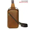 Bolsa de ombro mensageiro de couro de camada superior para suprimentos da Amazon, iPad de 9,7 polegadas, bolsa de peito de couro para homens
