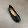 Zapatos Retro de Abuela Coreanos, Zapatos Rojos de una Sola Pieza, Zapatos Planos de Ballet, Zapatos de Suela Blanda para Combinar con Faldas, Cómodos Zapatos Náuticos para Mujeres Embarazadas