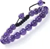 Pulseira Clássica Transfronteiriça com Contas Redondas de 8mm, Cristal, Pedra Natural, Pulseira Feminina Masculina Atacado